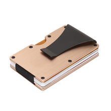 Load image into Gallery viewer, Minimalist Slim Wallet RFID Blocking Credit Cards Holder Metallic