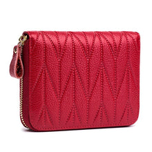 Load image into Gallery viewer, New Arrival Women Genuine Leather RFID Zipper Credit Card Holder