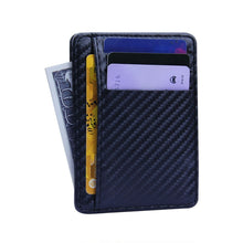 Load image into Gallery viewer, 2018 New Fashion Polyurethane Leather Carbon Fiber Wallet Mini Slim Wallets