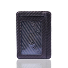 Load image into Gallery viewer, 2018 New Fashion Polyurethane Leather Carbon Fiber Wallet Mini Slim Wallets