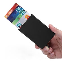 Load image into Gallery viewer, New Automatic Silde Aluminum ID Cash Card Holder Men Business RFID Metallic