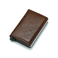 Load image into Gallery viewer, Men Aluminum Wallet With Back Pocket ID Card Holder RFID Blocking Polyurethane