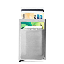 Load image into Gallery viewer, Slim Men Aluminum Wallet With Back Pouch ID Card Holder RFID Metallic