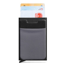 Load image into Gallery viewer, Slim Men Aluminum Wallet With Back Pouch ID Card Holder RFID Metallic
