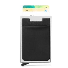 Load image into Gallery viewer, Slim Men Aluminum Wallet With Back Pouch ID Card Holder RFID Metallic