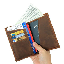 Load image into Gallery viewer, Genuine Leather Passport Holder Document Organizer Cover