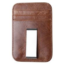 Load image into Gallery viewer, RFID Genuine Leather Wallet Money Clip Men Credit Cart Wallet Male