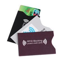 Load image into Gallery viewer, 1/5/10Pcs 2018 Safety Anti Thief RFID Aluminium Blocking Card Holder Bank Card PVC