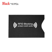 Load image into Gallery viewer, 1/5/10Pcs 2018 Safety Anti Thief RFID Aluminium Blocking Card Holder Bank Card PVC