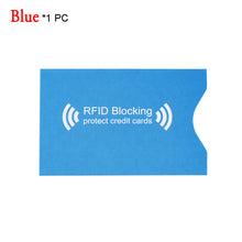 Load image into Gallery viewer, 1/5/10Pcs 2018 Safety Anti Thief RFID Aluminium Blocking Card Holder Bank Card PVC