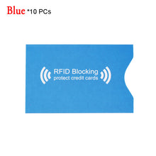 Load image into Gallery viewer, 1/5/10Pcs 2018 Safety Anti Thief RFID Aluminium Blocking Card Holder Bank Card PVC