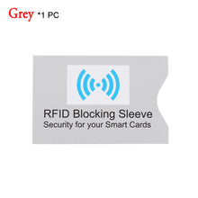 Load image into Gallery viewer, 1/5/10Pcs 2018 Safety Anti Thief RFID Aluminium Blocking Card Holder Bank Card PVC