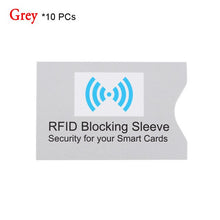 Load image into Gallery viewer, 1/5/10Pcs 2018 Safety Anti Thief RFID Aluminium Blocking Card Holder Bank Card PVC