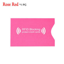 Load image into Gallery viewer, 1/5/10Pcs 2018 Safety Anti Thief RFID Aluminium Blocking Card Holder Bank Card PVC