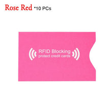 Load image into Gallery viewer, 1/5/10Pcs 2018 Safety Anti Thief RFID Aluminium Blocking Card Holder Bank Card PVC