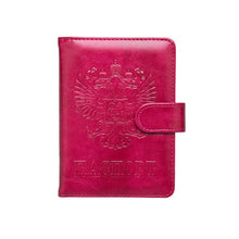 Load image into Gallery viewer, Russian Leather RFID Blocking Passport Holder Wallet Polyurethane
