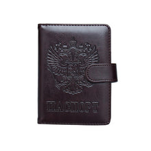 Load image into Gallery viewer, Russian Leather RFID Blocking Passport Holder Wallet Polyurethane