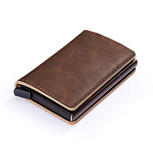 Load image into Gallery viewer, RFID Blocking Vintage Credit Card Holder Men Aluminum Polyurethane