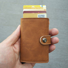 Load image into Gallery viewer, RFID Blocking Vintage Credit Card Holder Men Aluminum Polyurethane