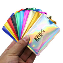 Load image into Gallery viewer, Multicolor Laser Aluminium Anti Rfid Wallet Blocking Reader Lock Bank Card Metallic
