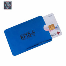 Load image into Gallery viewer, Gold Laser Anti Rfid Wallet Blocking Reader Lock Bank Card Holder Metallic