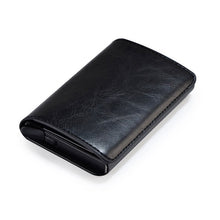Load image into Gallery viewer, Metal Credit Card Holder Automatic Elastic Vintage Aluminum Wallet Polyurethane