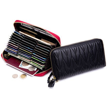 Load image into Gallery viewer, Brand New Women Leather Long Zipper Card Holder Wallets Genuine Leather