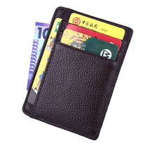Load image into Gallery viewer, Genuine Leather RFID Blocking Slim &amp; Thin 6 Card Slots RFID