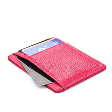 Load image into Gallery viewer, Genuine Leather RFID Blocking Slim &amp; Thin 6 Card Slots RFID