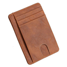 Load image into Gallery viewer, THINKTHENDO Slim RFID Blocking Leather Wallet Credit Polyurethane