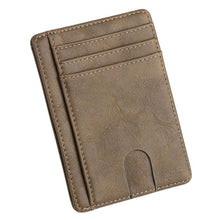 Load image into Gallery viewer, THINKTHENDO Slim RFID Blocking Leather Wallet Credit Polyurethane