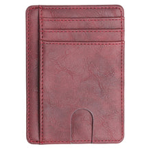 Load image into Gallery viewer, THINKTHENDO Slim RFID Blocking Leather Wallet Credit Polyurethane
