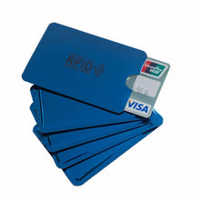 Load image into Gallery viewer, Aluminium Blue Laser Anti Rfid Wallet Blocking Reader Lock Bank Card Holder Metallic