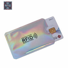Load image into Gallery viewer, Aluminium Blue Laser Anti Rfid Wallet Blocking Reader Lock Bank Card Holder Metallic