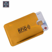 Load image into Gallery viewer, Aluminium Blue Laser Anti Rfid Wallet Blocking Reader Lock Bank Card Holder Metallic