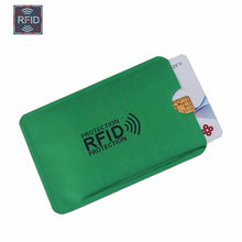 Load image into Gallery viewer, Aluminium Blue Laser Anti Rfid Wallet Blocking Reader Lock Bank Card Holder Metallic