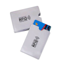 Load image into Gallery viewer, Aluminium Blue Laser Anti Rfid Wallet Blocking Reader Lock Bank Card Holder Metallic