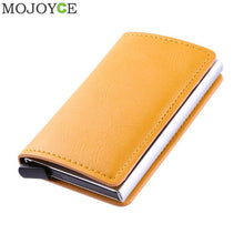 Load image into Gallery viewer, Fashion Polyurethane Leather Automatic Up Card Case Business Card Holder RFID Men Women