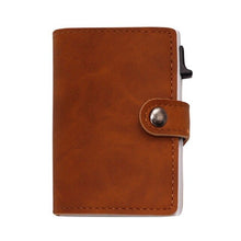 Load image into Gallery viewer, Fashion Polyurethane Leather Automatic Up Card Case Business Card Holder RFID Men Women