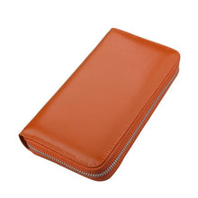 Load image into Gallery viewer, TRASSORY 2018 Anti Rfid Blocking Male Famale 36 Slots Card Wallet Genuine Leather Zipper Long Design Clutch Wallet Purse