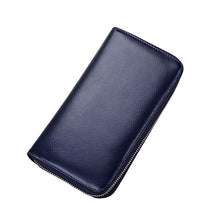 Load image into Gallery viewer, TRASSORY 2018 Anti Rfid Blocking Male Famale 36 Slots Card Wallet Genuine Leather Zipper Long Design Clutch Wallet Purse