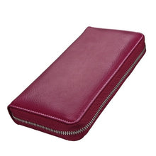 Load image into Gallery viewer, TRASSORY 2018 Anti Rfid Blocking Male Famale 36 Slots Card Wallet Genuine Leather Zipper Long Design Clutch Wallet Purse