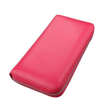 Load image into Gallery viewer, TRASSORY 2018 Anti Rfid Blocking Male Famale 36 Slots Card Wallet Genuine Leather Zipper Long Design Clutch Wallet Purse