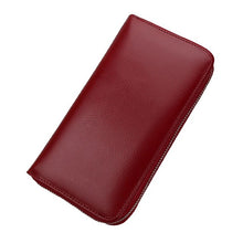 Load image into Gallery viewer, TRASSORY 2018 Anti Rfid Blocking Male Famale 36 Slots Card Wallet Genuine Leather Zipper Long Design Clutch Wallet Purse