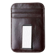 Load image into Gallery viewer, RFID Genuine Leather Wallet Money Clip Men Credit Cart Wallet Male
