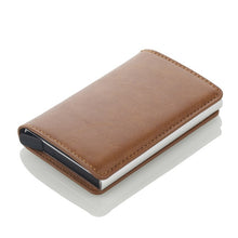 Load image into Gallery viewer, New RFID Blocking Vintage Leather Credit Card Holder Men Polyurethane