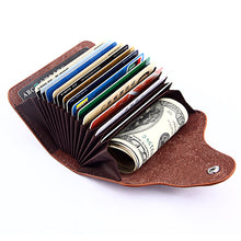 Load image into Gallery viewer, TRASSORY Rfid Blocking 15 Slots Genuine Leather Business Genuine Leather