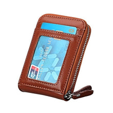 Load image into Gallery viewer, TRASSORY Genuine Leather Rfid Blocking 14 Slots Business Credit ID Card Holder