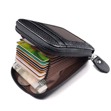 Load image into Gallery viewer, Men's Leather Wallet Credit Card Holder Bag Coin Zipper Pocket RFID Polyurethane