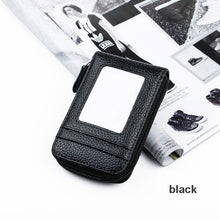 Load image into Gallery viewer, Men's Leather Wallet Credit Card Holder Bag Coin Zipper Pocket RFID Polyurethane